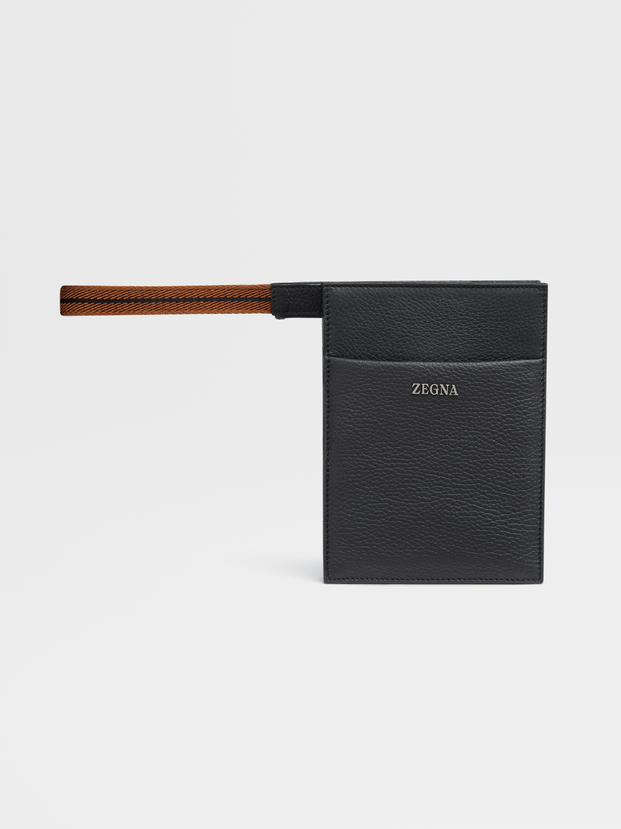 Black Deerskin Mini Standing Clutch